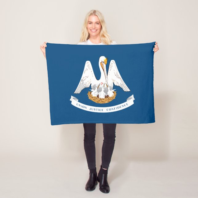 Louisiana Statlig flagga Fleecefilt (På plats)