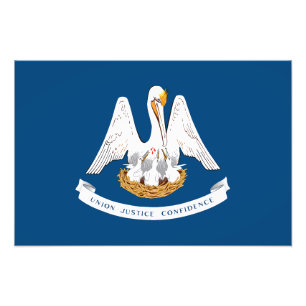 Louisiana Statlig flagga Fototryck