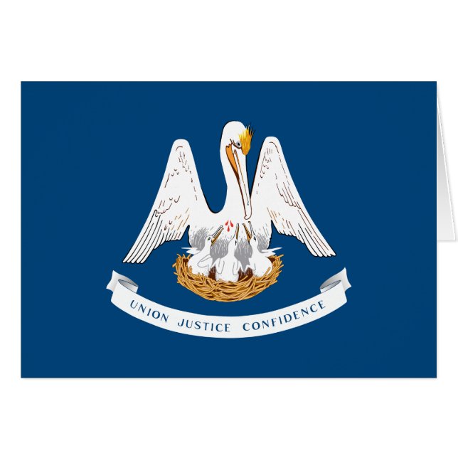 Louisiana Statlig flagga Hälsningskort (Framsidan Horizontal)
