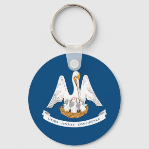 Louisiana Statlig flagga Nyckelring