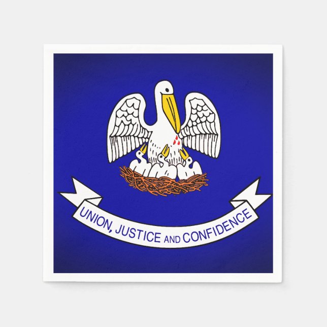 Louisiana Statlig flagga Pappra Party Napkins Pappersservett (Framsidan)