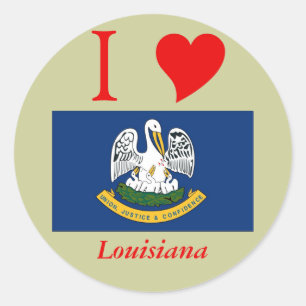 Louisiana Statlig flagga Runt Klistermärke