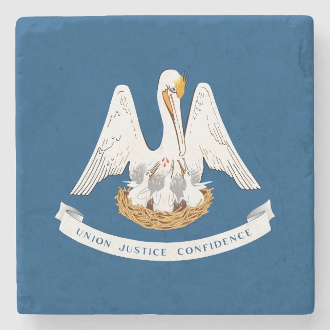 Louisiana Statlig flagga Stenunderlägg (Framsidan)