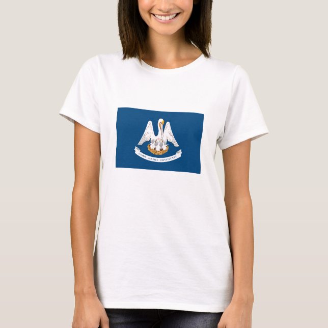 Louisiana Statlig flagga T Shirt (Framsida)