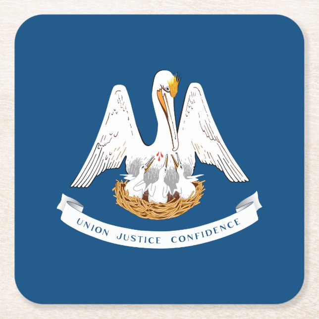 Louisiana Statlig flagga Underlägg Papper Kvadrat (Framsidan)