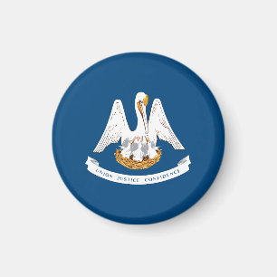Louisiana Statlig flagga USA Magnet