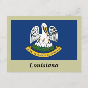 Louisiana Statlig flagga Vykort