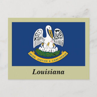 Louisiana Statlig flagga Vykort