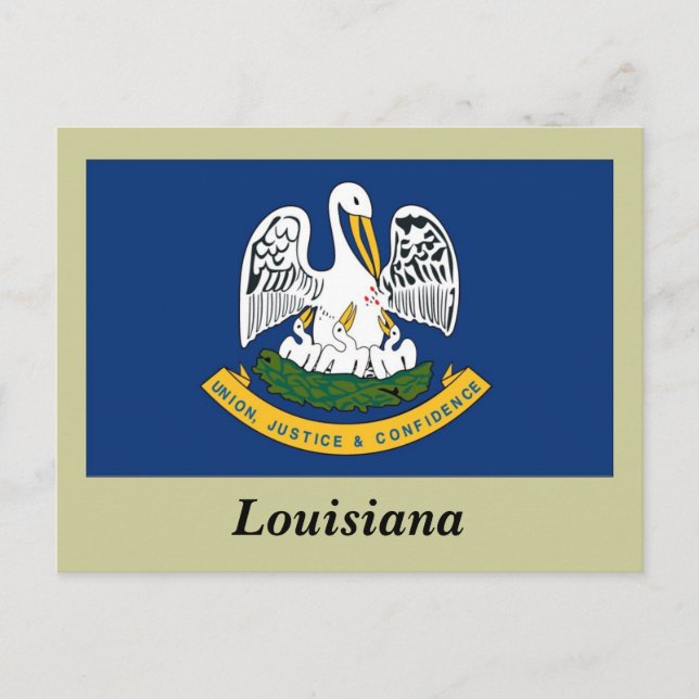 Louisiana Statlig flagga Vykort (Framsida)