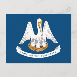 Louisiana Statlig flagga Vykort