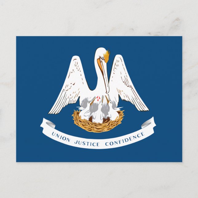 Louisiana Statlig flagga Vykort (Framsida)