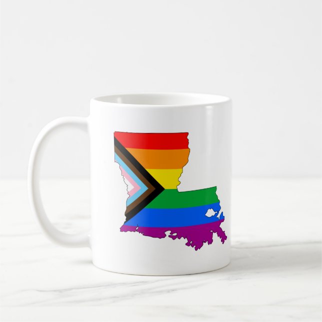 Louisiana Statlig Stolthet HBTQ Progress Pride Kaffemugg (Vänster)