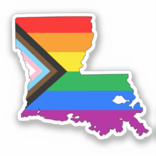 Louisiana Statliga Pride HBTQ Progress Pride Klistermärken
