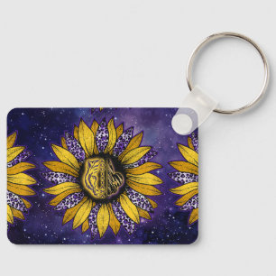 Louisiana Sunflower/Tiger/Fleur-de-Lis Nyckelring