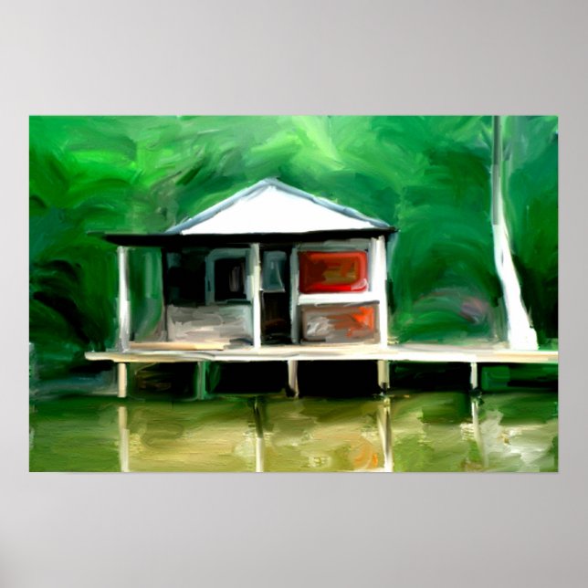 Louisiana Swamp Cottage Poster (Framsidan)