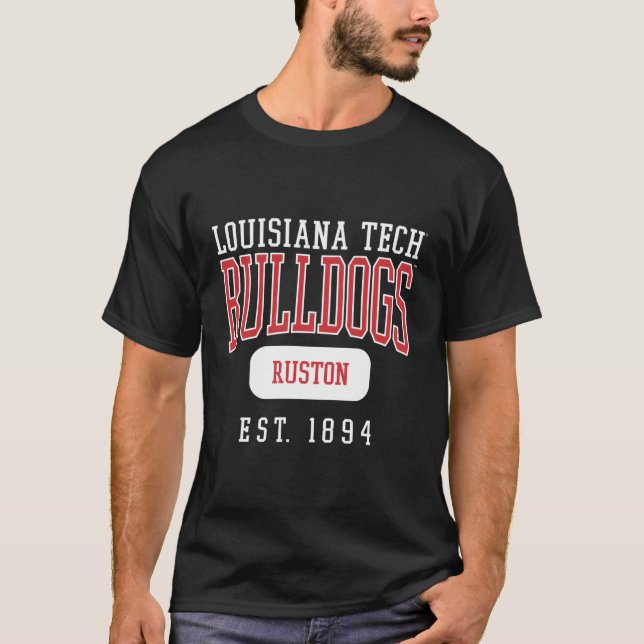 Louisiana Tech Bulldog, grunddatum T Shirt (Framsida)