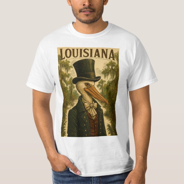 Louisiana ThLED Pelican Man T-shirt (Framsida)