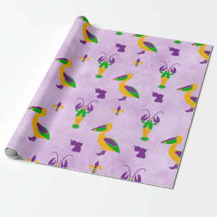 Louisiana Thmet Mardi Gras Presentpapper