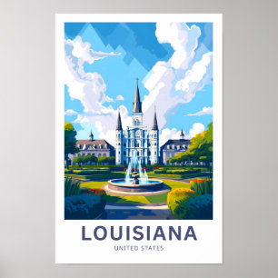 Louisiana United Stater Travel Print Poster
