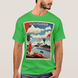 Louisiana United States Tourism Vintage T Shirt