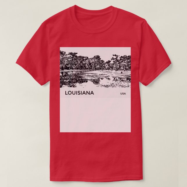 Louisiana USA TShirt T Shirt (Design framsida)