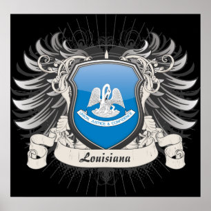 Louisiana Vapensköld Poster