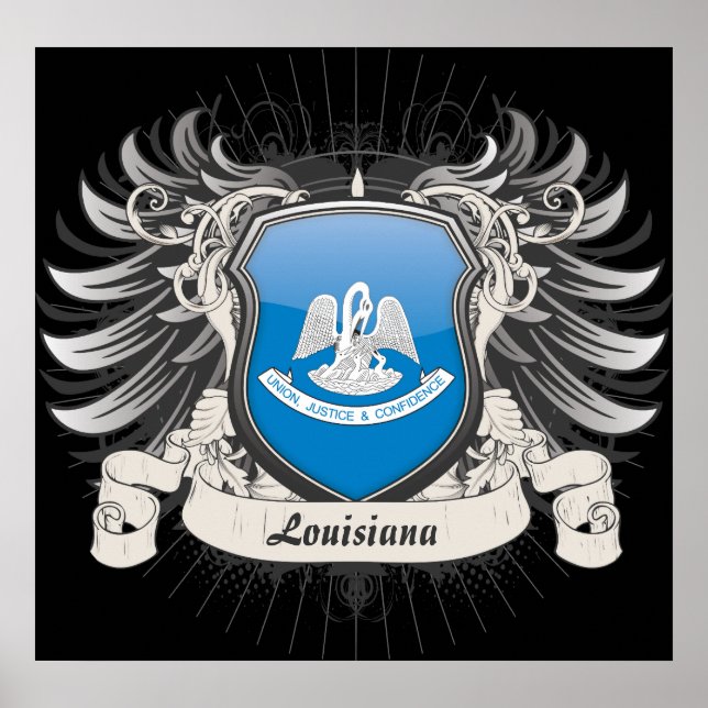 Louisiana Vapensköld Poster (Framsidan)