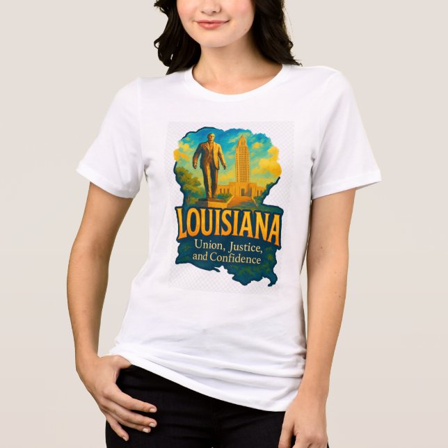  Louisiana vibrant artistic T-shirt design!  (Framsida)