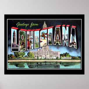 Louisiana Vintage affisch Creole