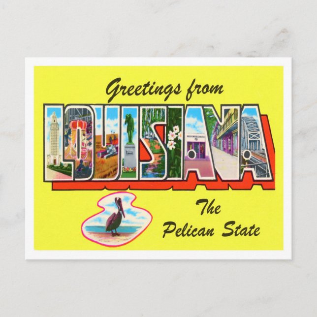 Louisiana Vintage Big Brev vykort (Framsida)