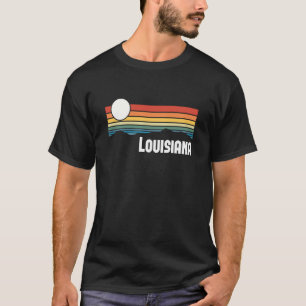 Louisiana Vintage Sunset 80 s Retro Summer State U T Shirt