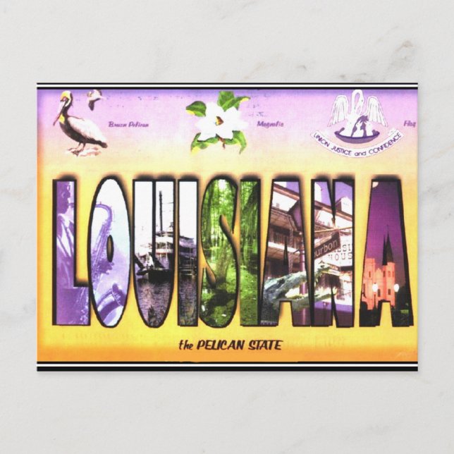 Louisiana Vintage vykort (Framsida)