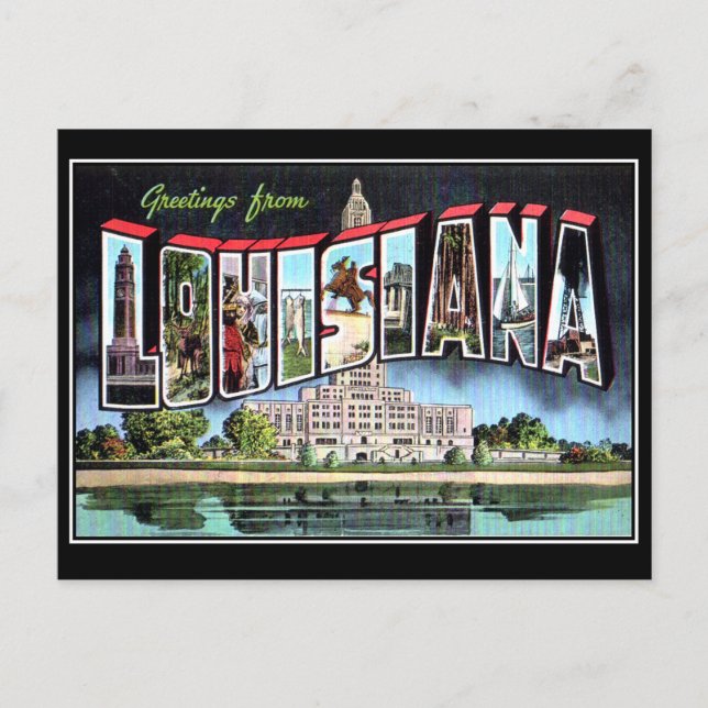 Louisiana Vintage vykort (Framsida)