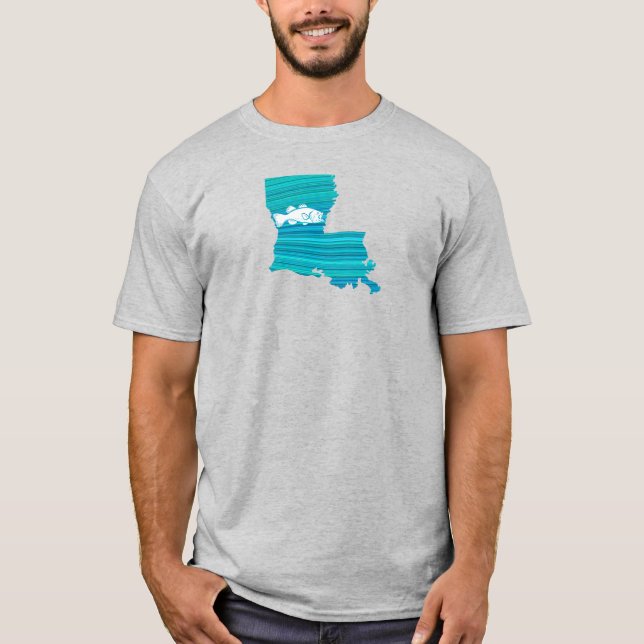 Louisiana Wave Fishing T Shirt (Framsida)