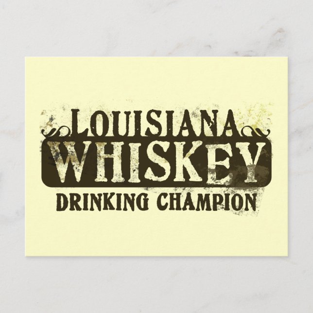 Louisiana Whiskey Drinking Champion Vykort (Framsida)