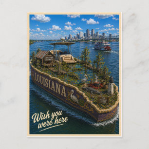 Louisiana Wish You Were Here State-serien Vykort