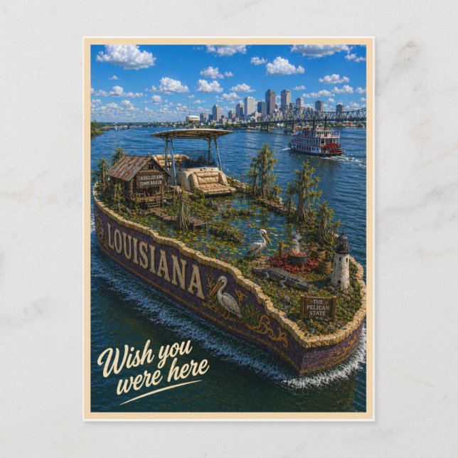 Louisiana | Wish You Were Here | State-serien Vykort (Framsida)