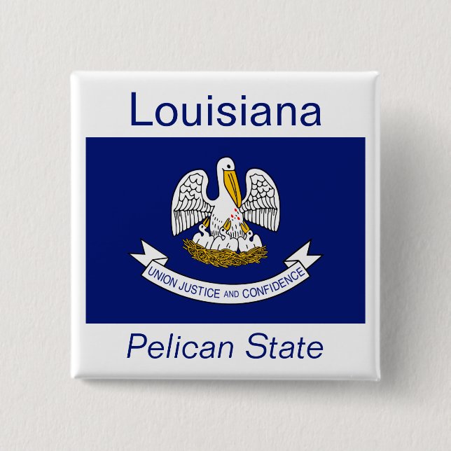 Louisianan Flagga Button Knapp (Framsida)