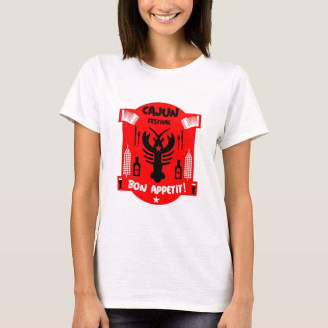 Louisianas Cajun Food Festivals T Shirt (Framsida)