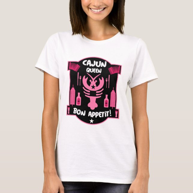 Louisianas Cajun Queen T Shirt (Framsida)