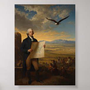 Louisianas köpare Thomas Jefferson Poster