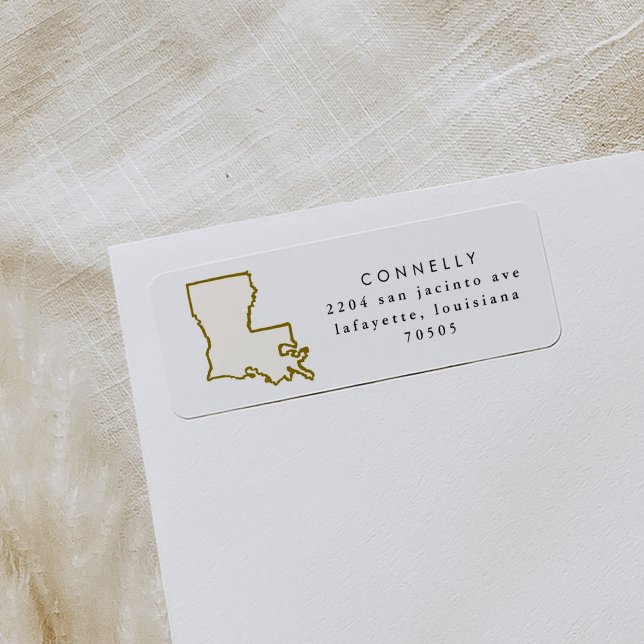 Louisianas statliga Returetiketter Returadress Etikett (Louisiana state return address labels.)