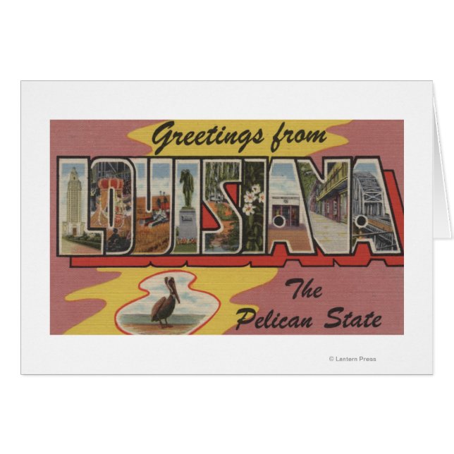 LouisianaStor Brev ScenesLouisiana 2 Hälsningskort (Framsidan Horizontal)