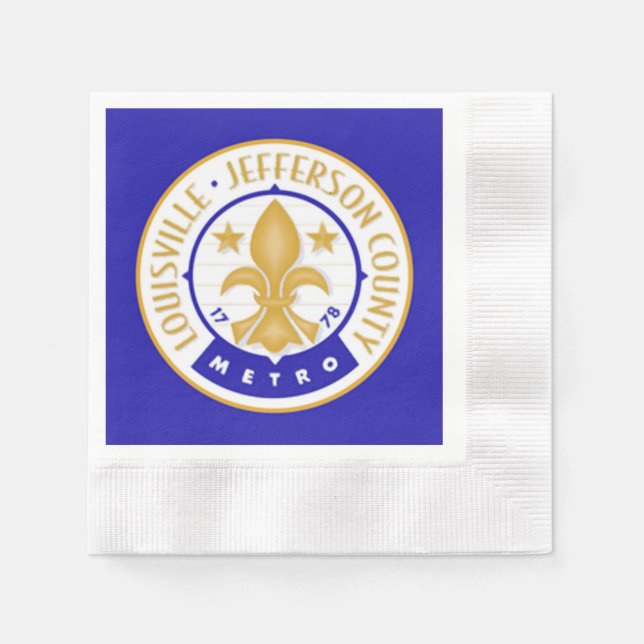 Louisville City flagga Pappersservett (Framsidan)