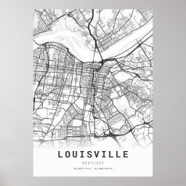 Louisville City Karta Poster
