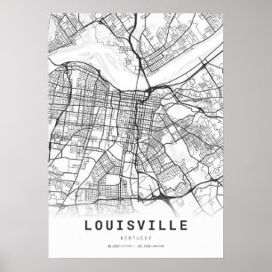 Louisville City Karta Poster