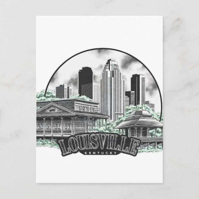 Louisville City Kentucky USA Vykort (Framsida)