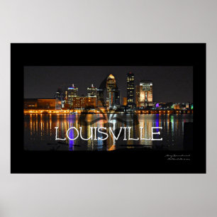 Louisville horisontaffisch med Fleur de Lis Poster