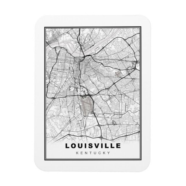 Louisville Karta Magnet (Vertikal)
