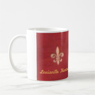 "LOUISVILLE, KENTUCKY FLEUR DE LIS RÅNA ", KAFFEMUGG